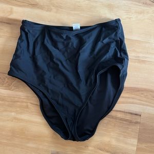 Black high waisted bathing suit bottoms